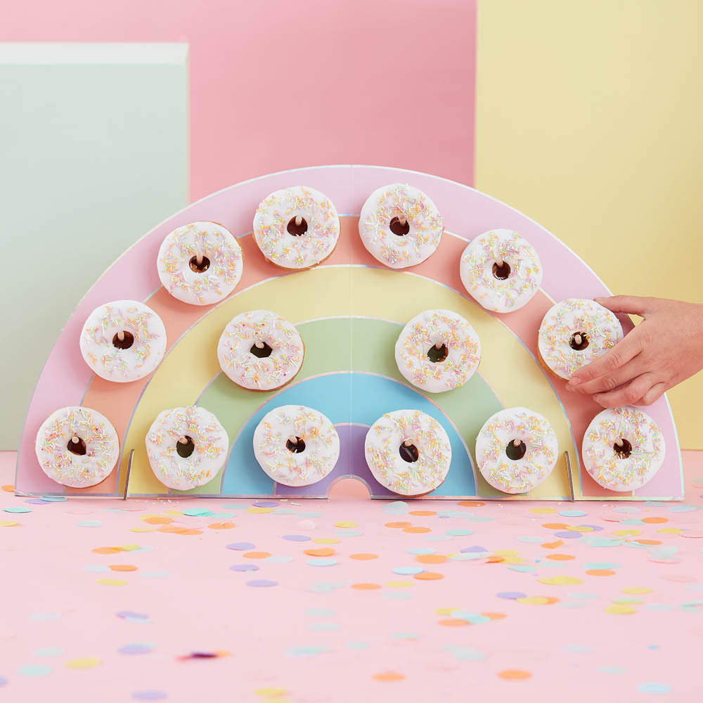 Click to view product details and reviews for Pastel Rainbow Donut Wall.
