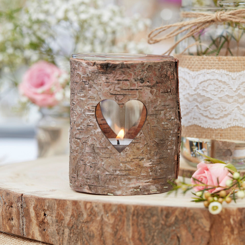 Click to view product details and reviews for Wooden Heart Tealight Holder.