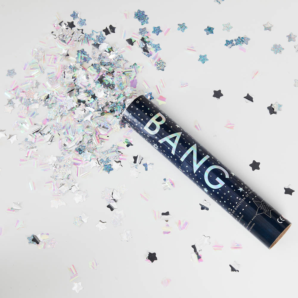 Click to view product details and reviews for Giant Confetti Cannon Iridescent.
