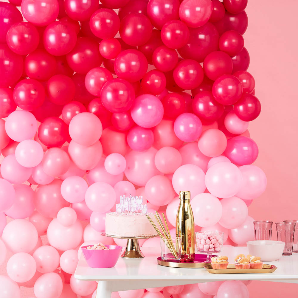 Balloon Wall Kit Ombre Pink