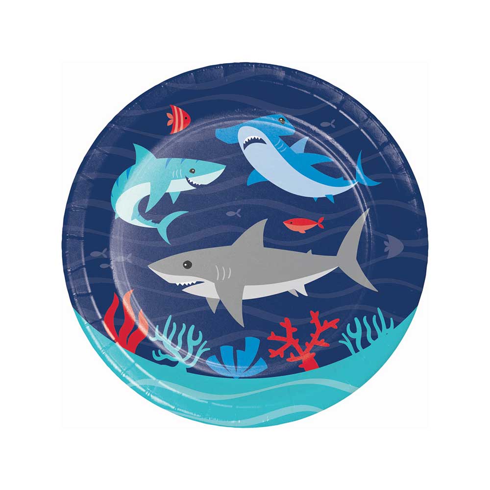 Click to view product details and reviews for Shark Party Paper Plates Small X8.