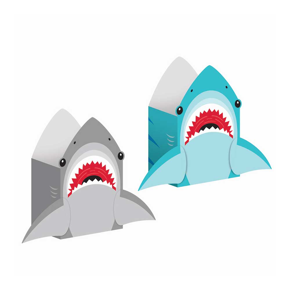 Click to view product details and reviews for Shark Party Shaped Paper Treat Bags X8.