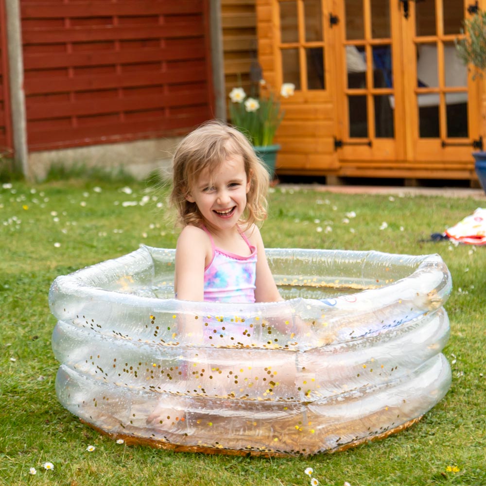 Click to view product details and reviews for Gold Glitter Paddling Pool 90cm.