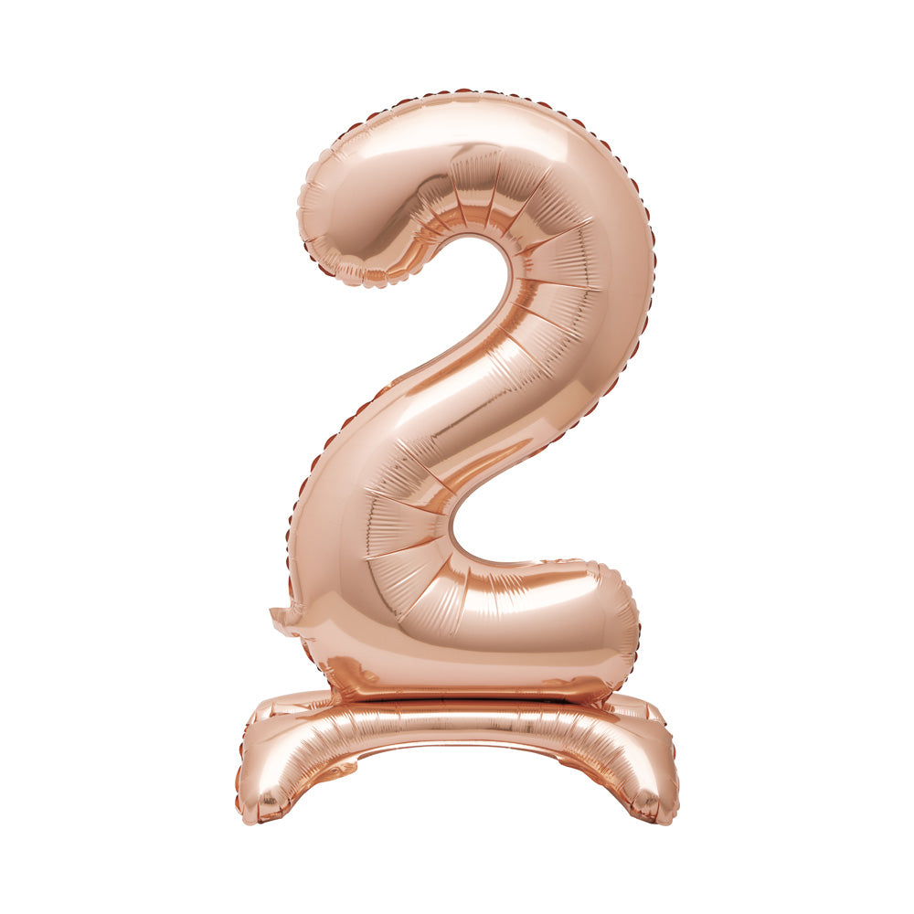 Rose Gold Standing Number Balloon 2