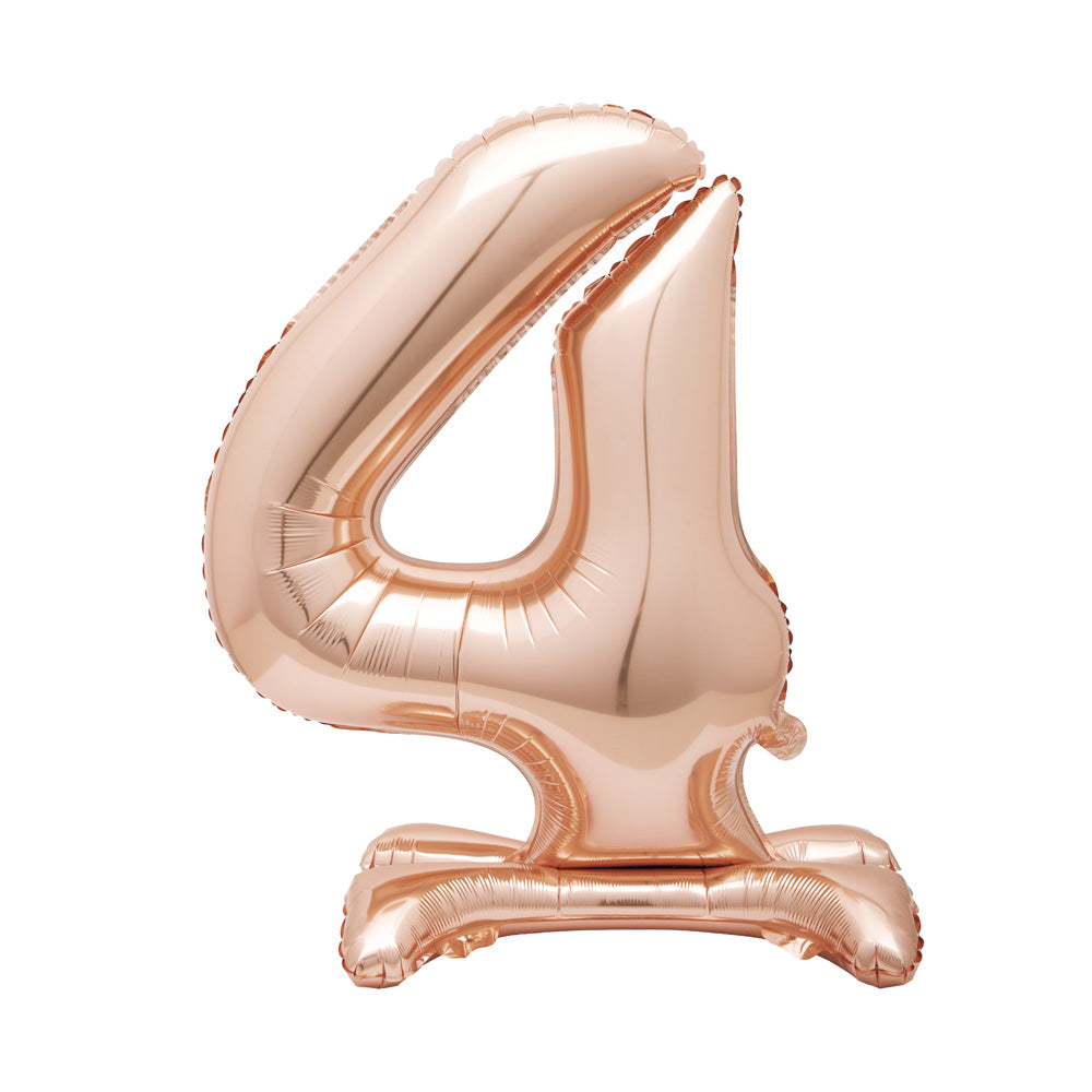 Rose Gold Standing Number Balloon 4