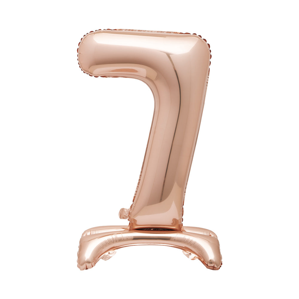 Rose Gold Standing Number Balloon 7