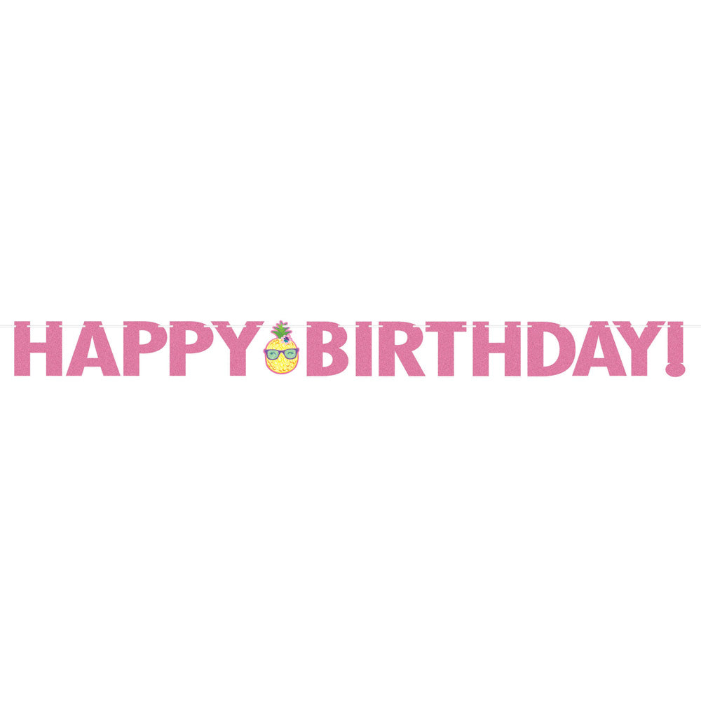 Click to view product details and reviews for Pineapple Friends Glitter Birthday Letter Banner.