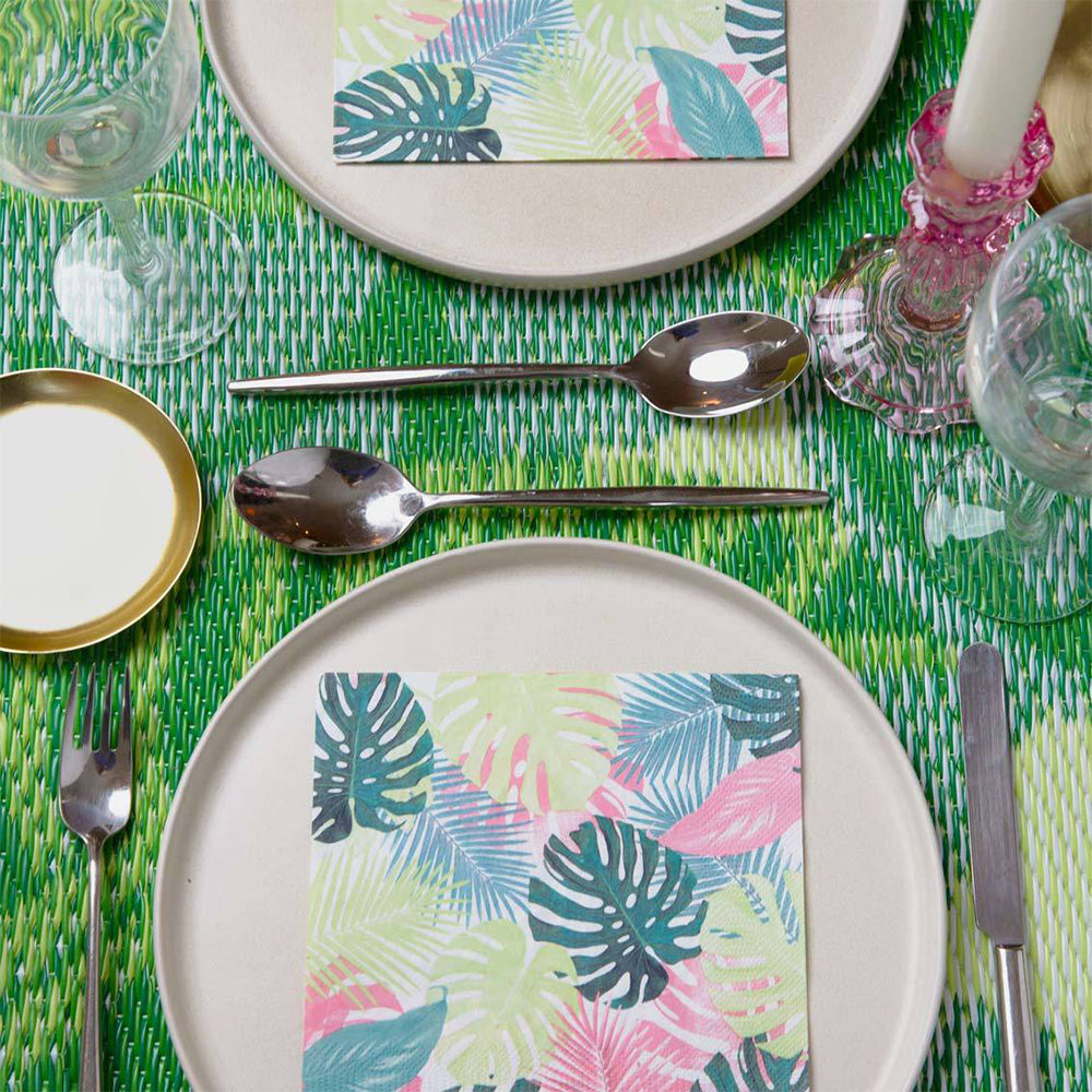 Tropical Palm Pastel Leaf Party Napkins X20