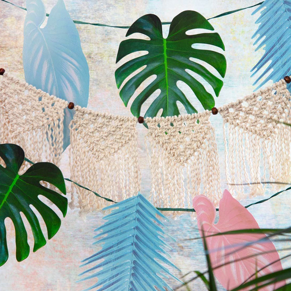 Tropical Palm Pastel Leaf Garland