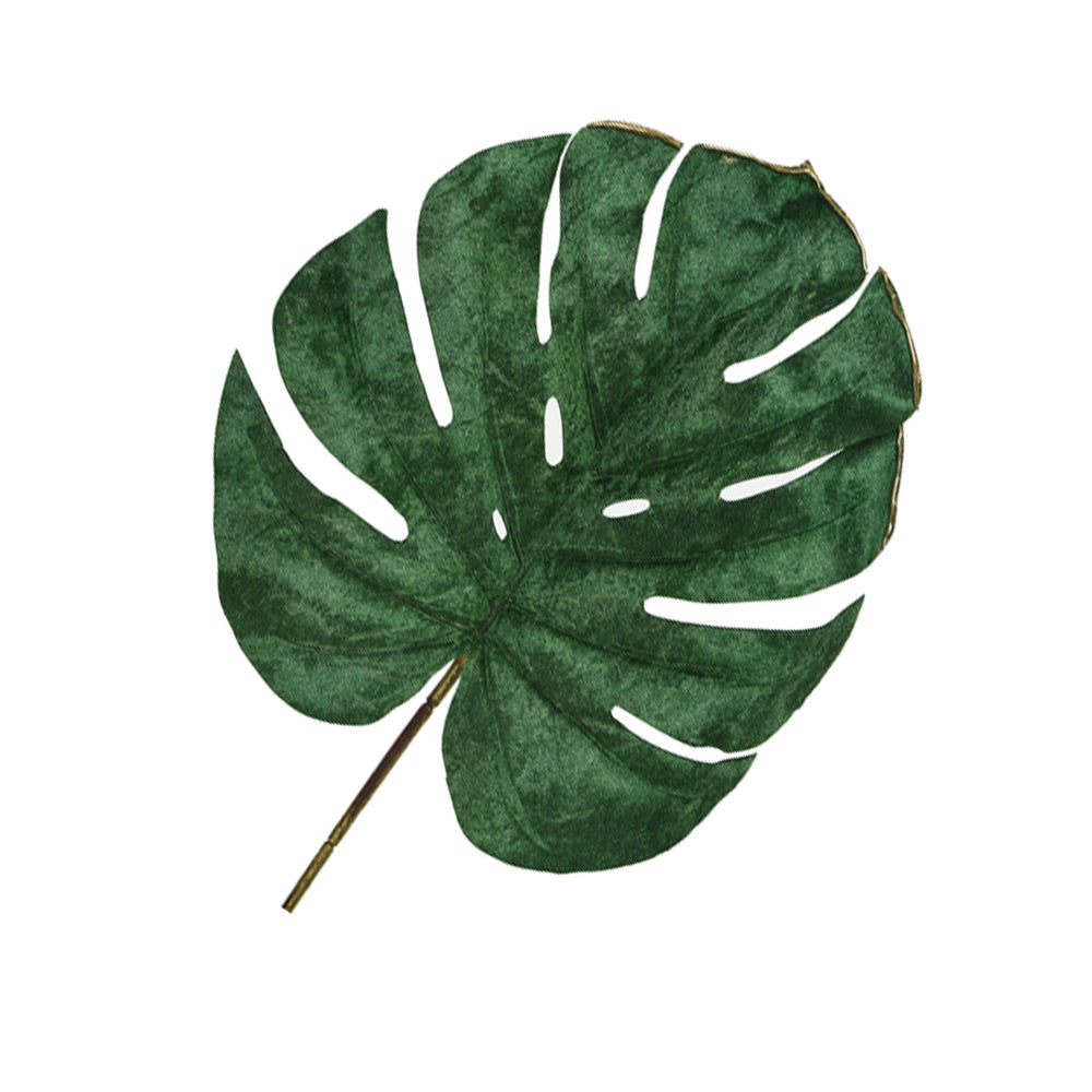 Monstera Leaf Decoration With Golden Edge