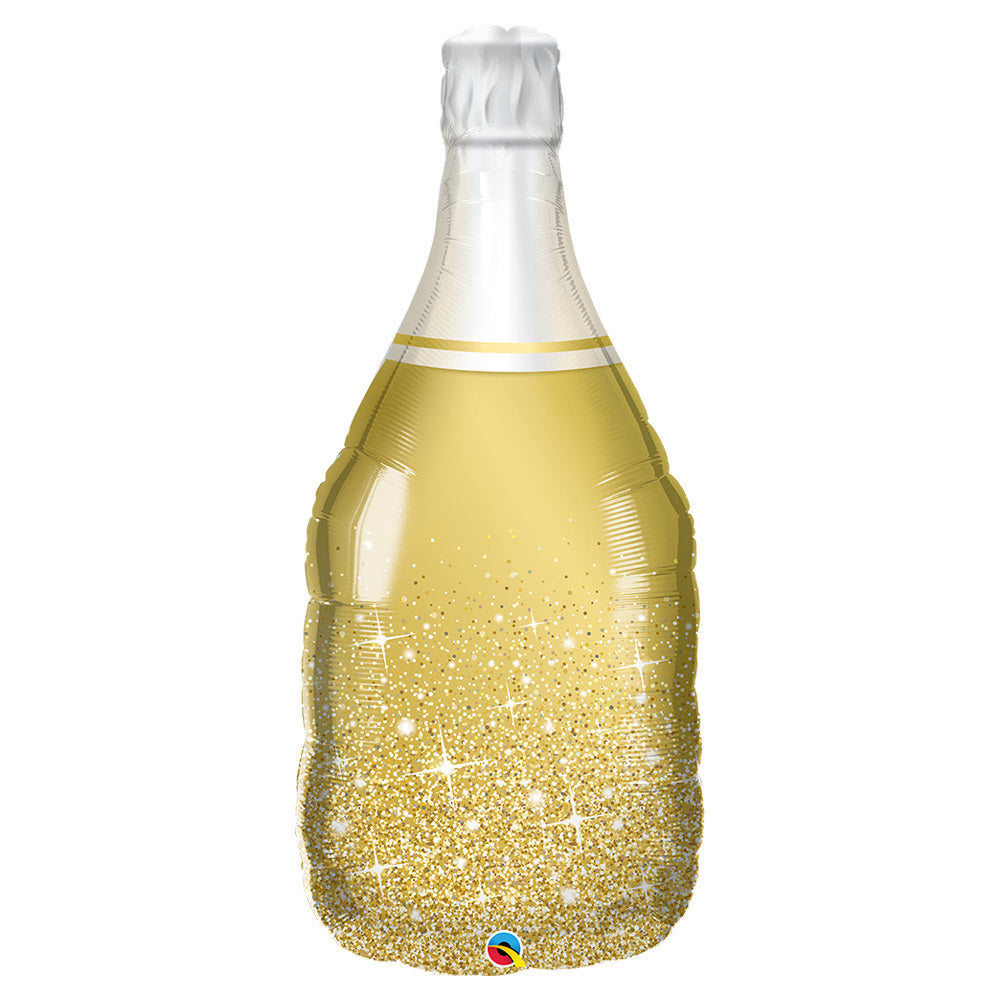 Click to view product details and reviews for Golden Bubbly Wine Bottle Foil Balloon.