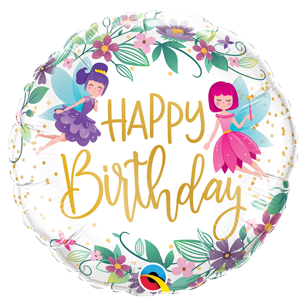 Click to view product details and reviews for Wild Flower Fairies Happy Birthday Foil Balloon.