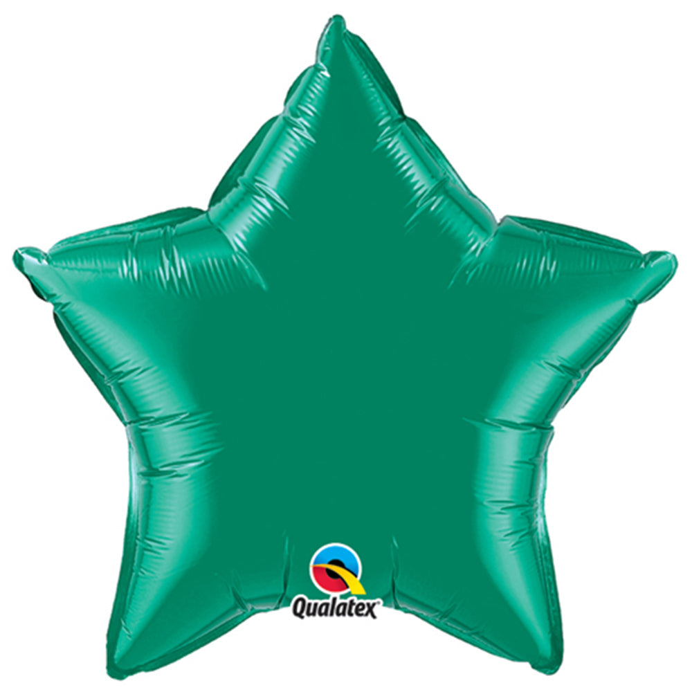 Star Foil Balloon Emerald Green