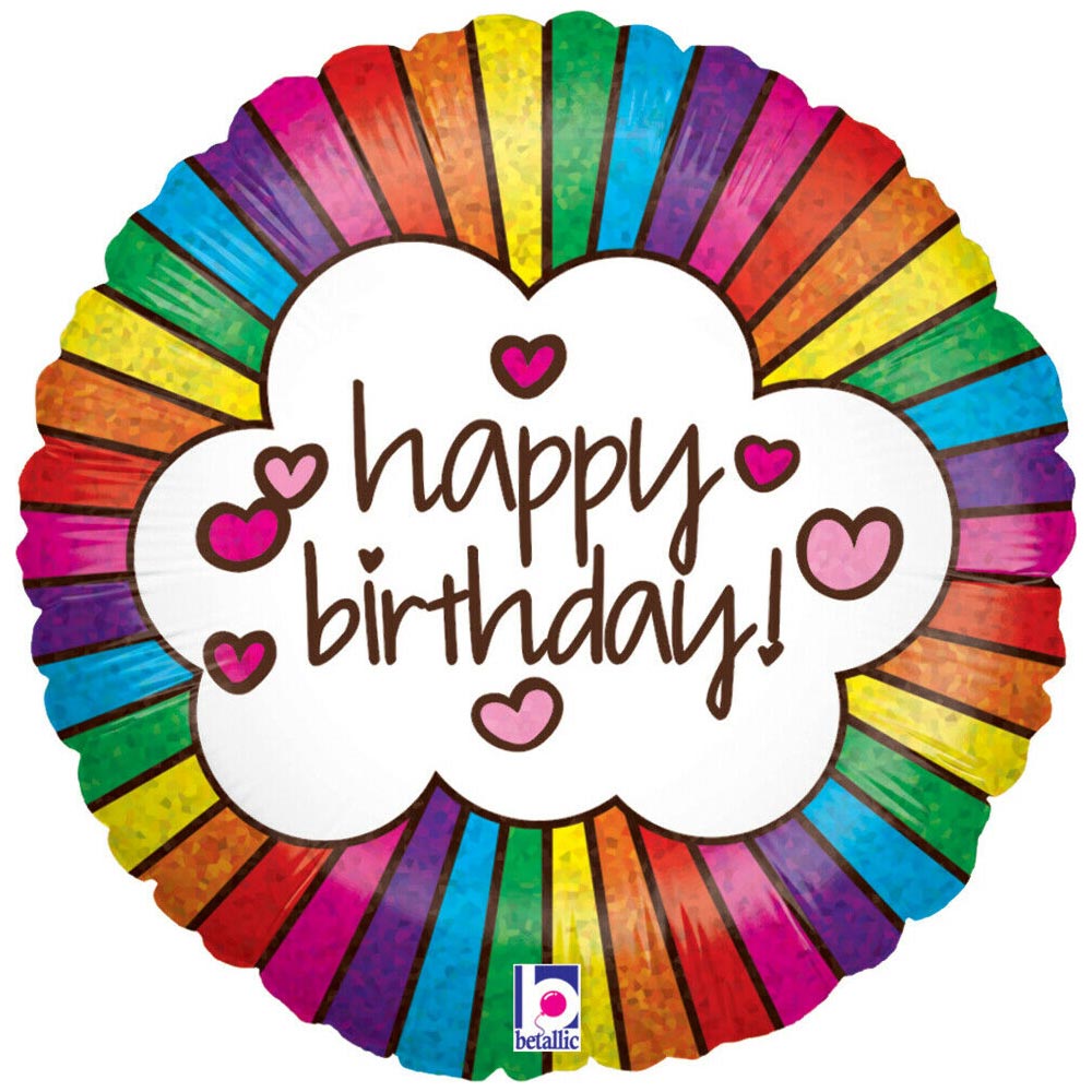 Click to view product details and reviews for Happy Birthday Retro Foil Balloon.
