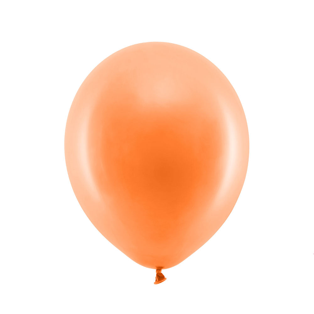 Pastel Latex Balloons Orange X10