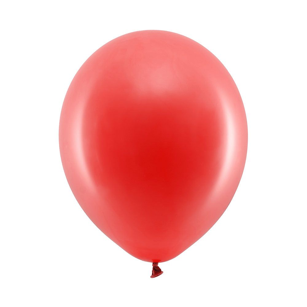 Pastel Latex Balloons Red X10