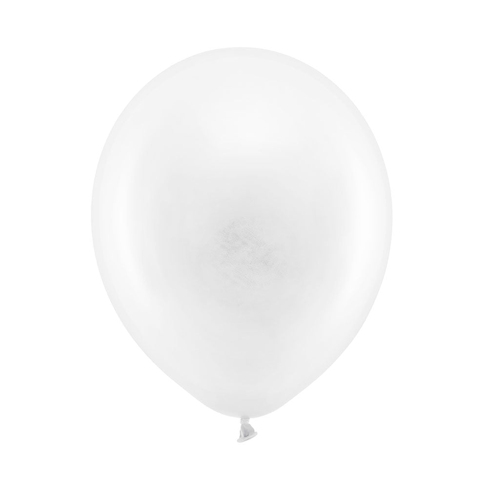 Pastel Latex Balloons White X10