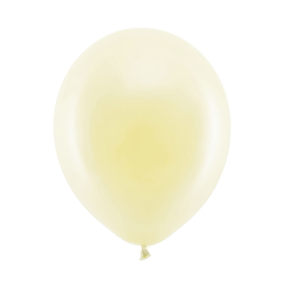 Pastel Latex Balloons Cream X10
