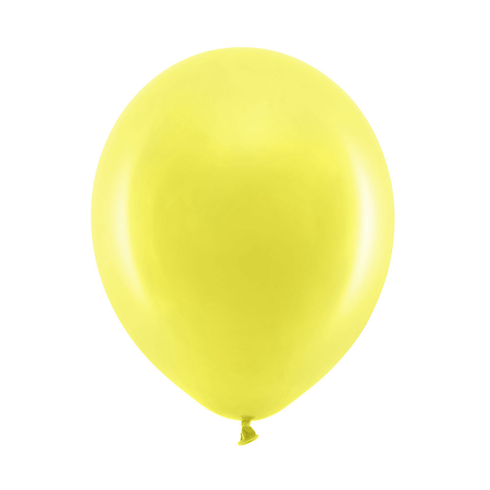 Pastel Latex Balloons Yellow X10