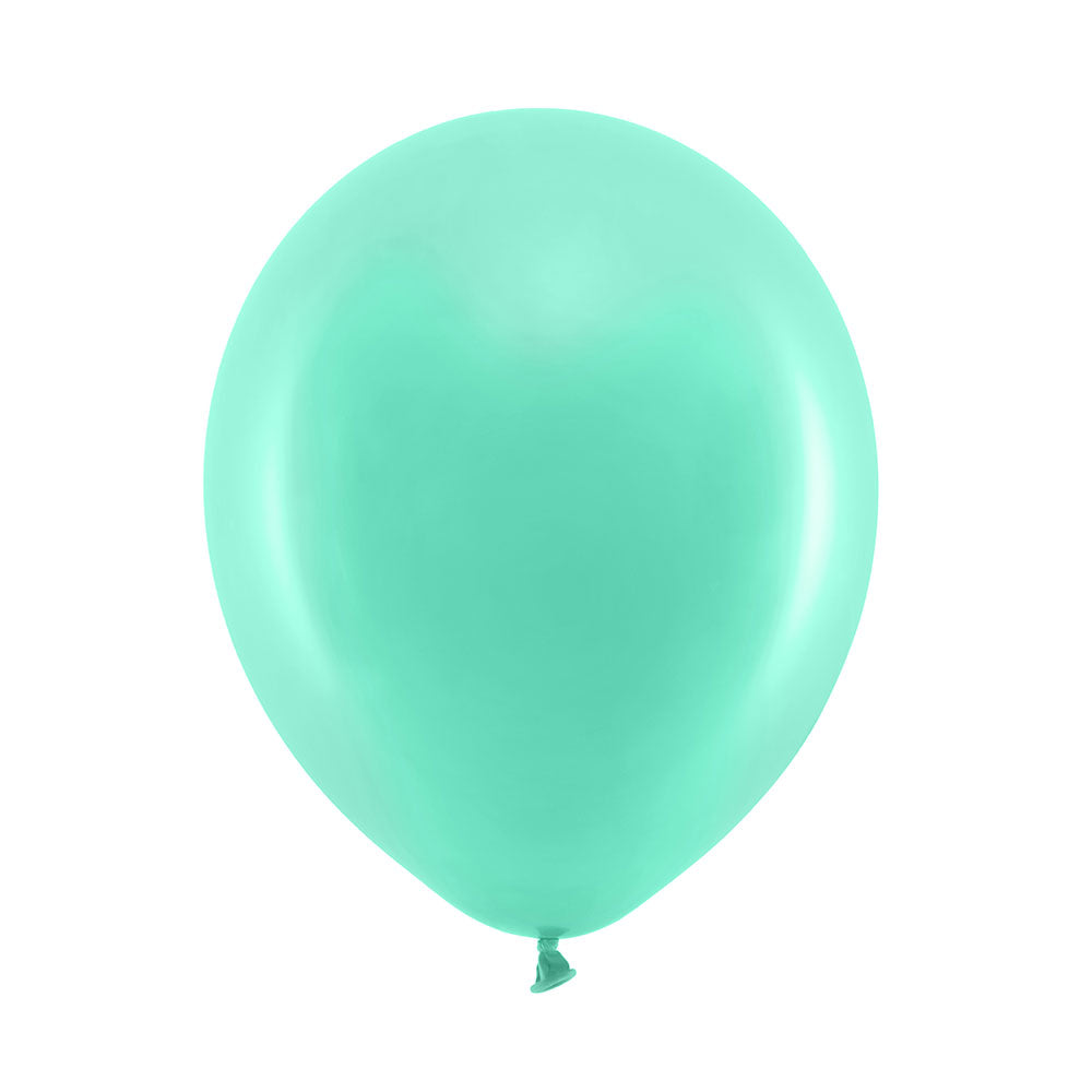 Pastel Latex Balloons Mint X10