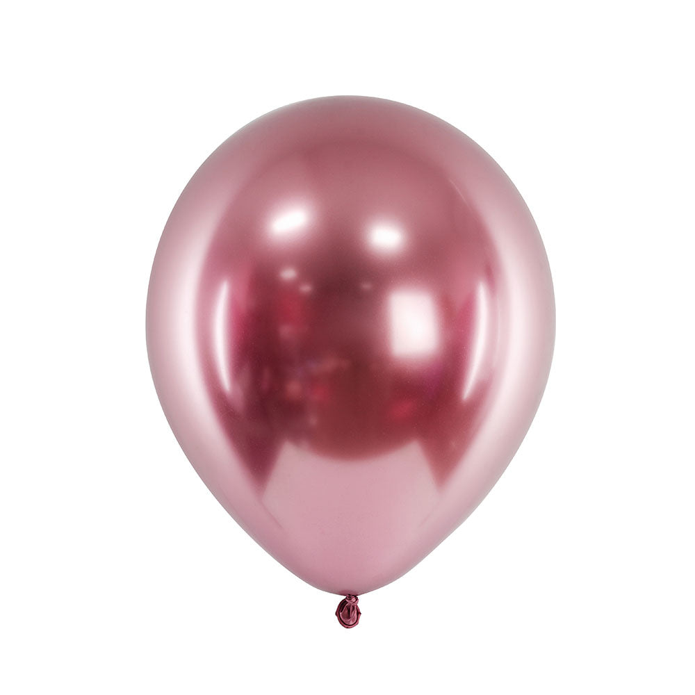 Glossy Latex Balloons Rose Gold X50