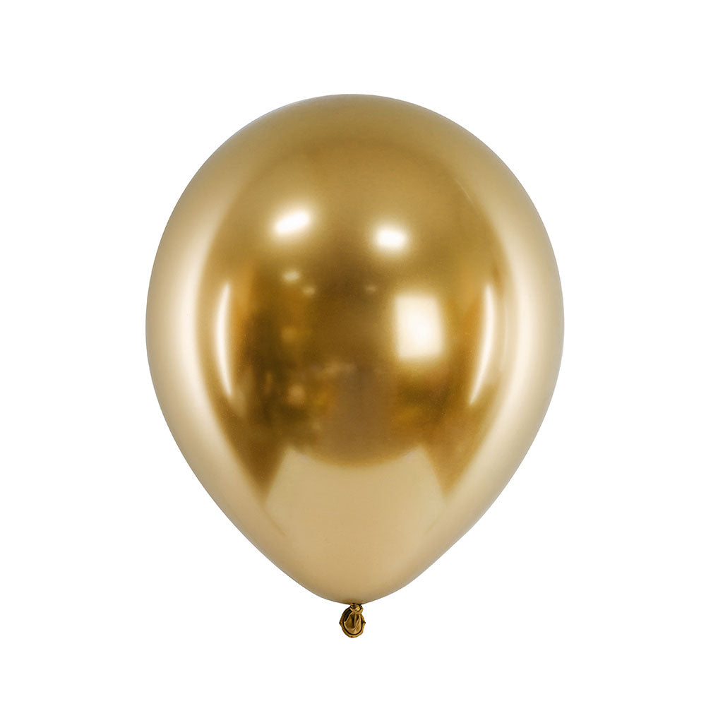Glossy Latex Balloons Gold X50