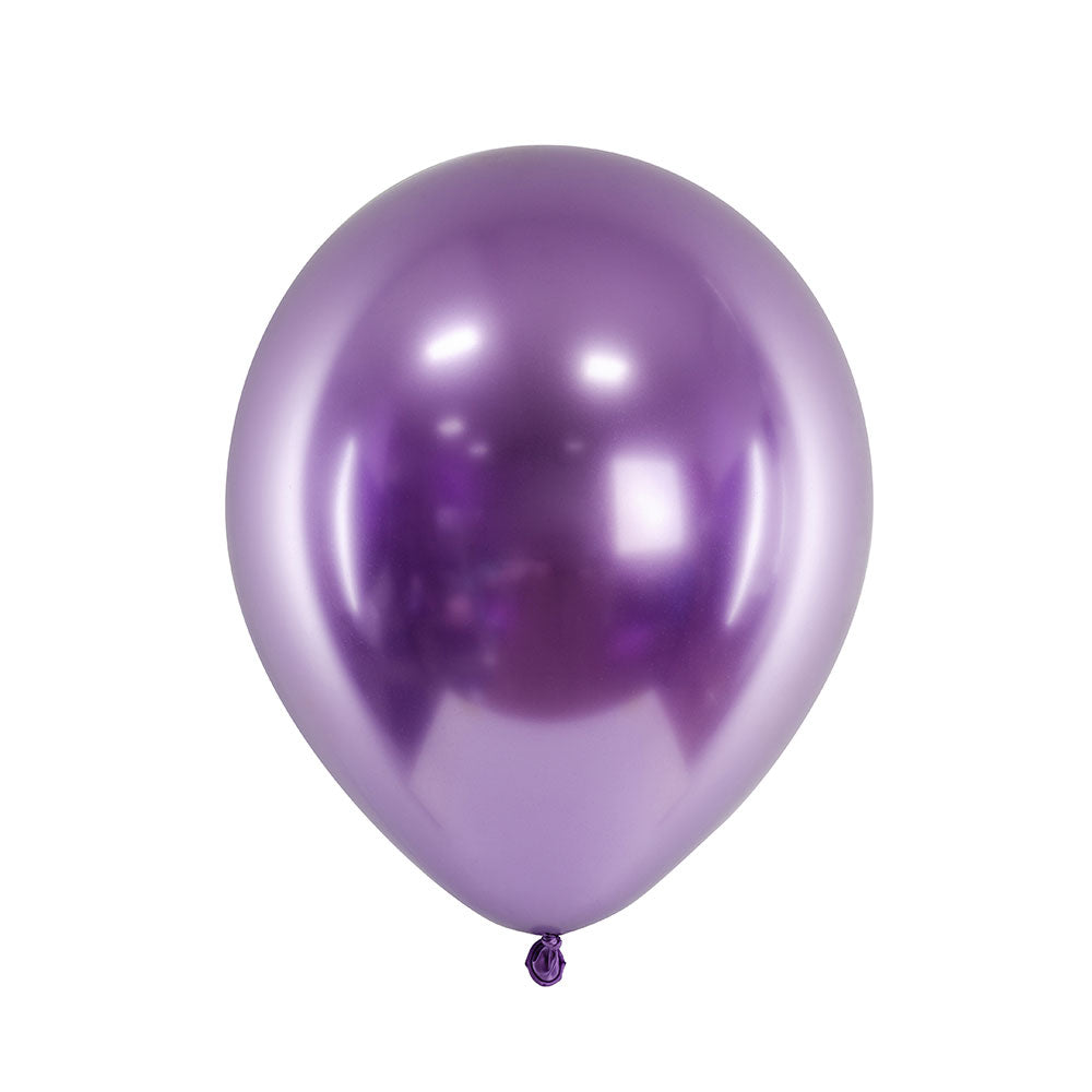Glossy Latex Balloons Violet X50