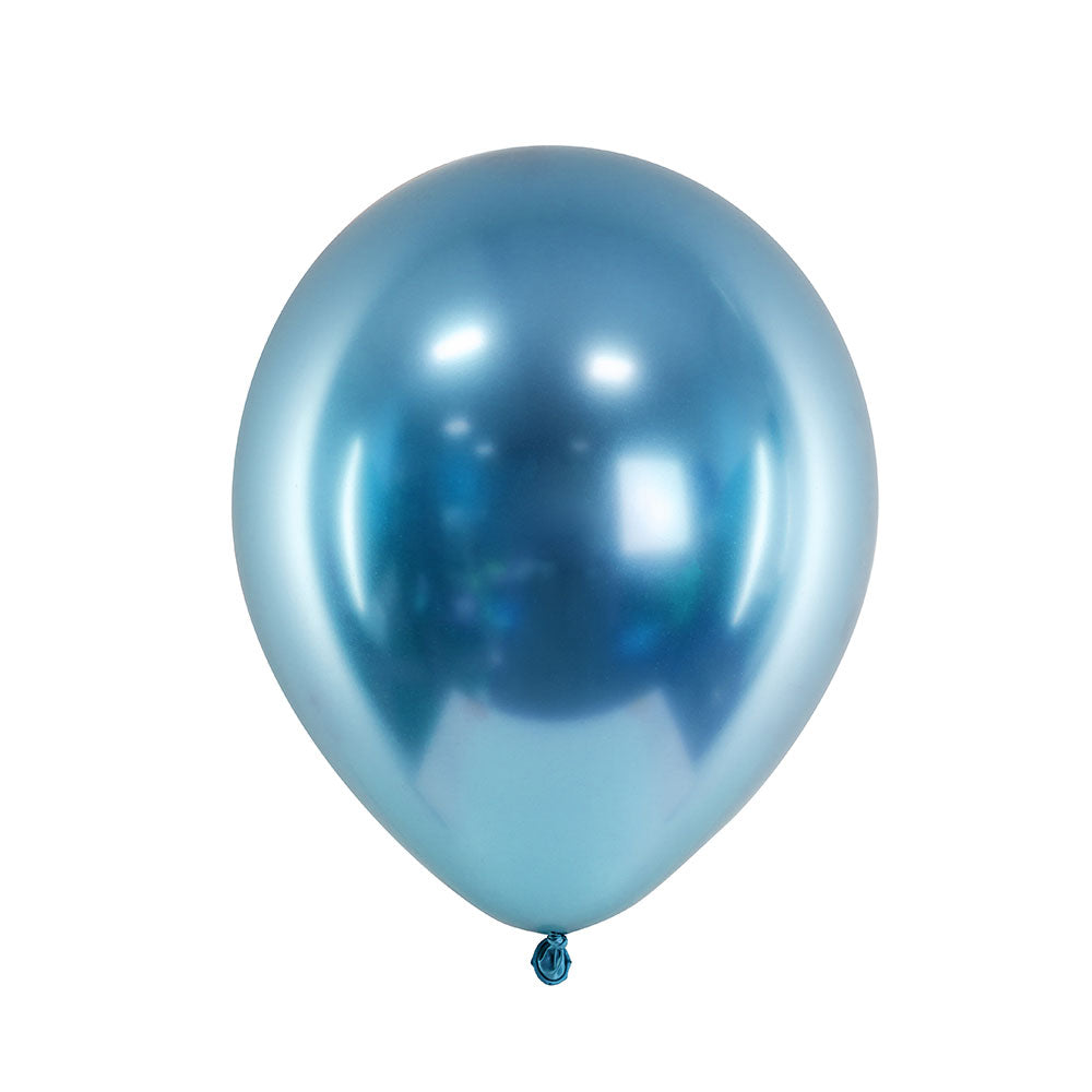 Glossy Latex Balloons Blue X50