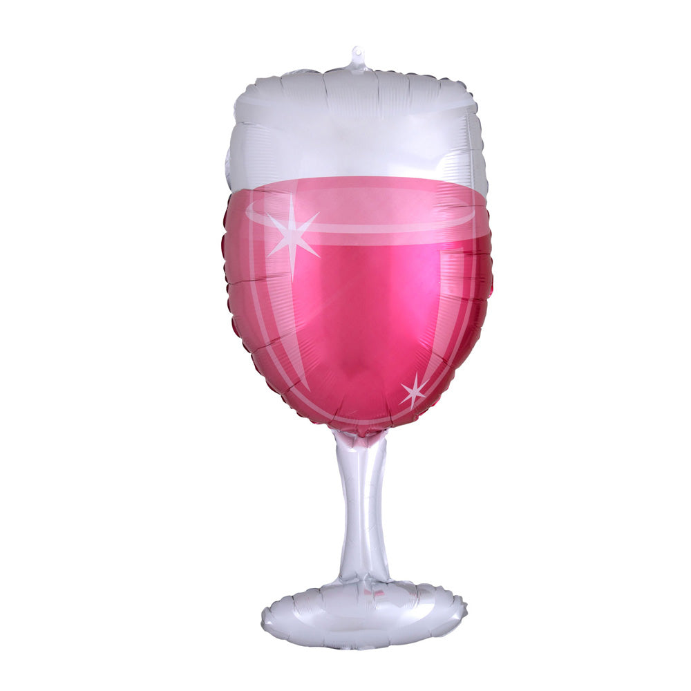 Click to view product details and reviews for Rosé Wine Glass Supershape Foil Balloon.