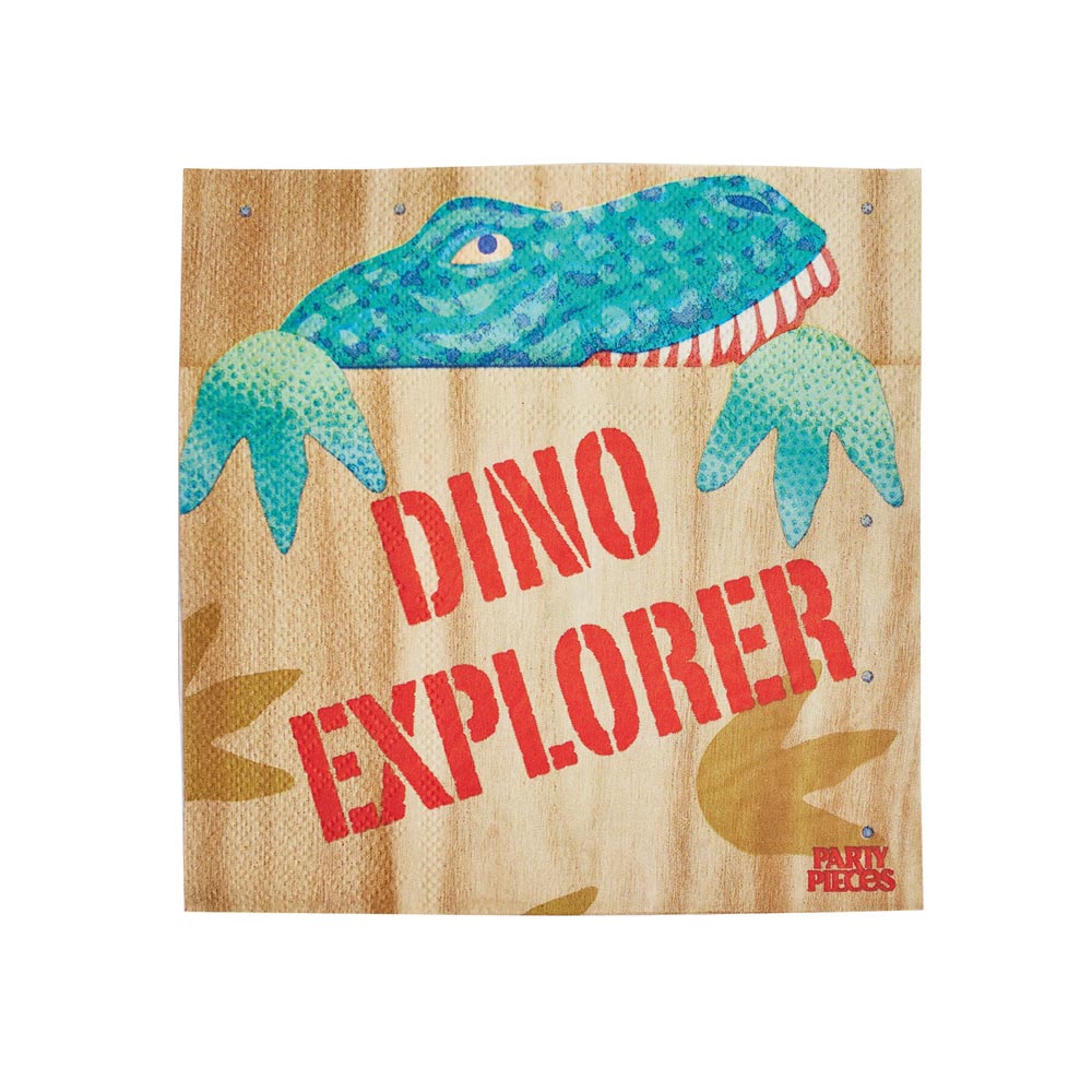 Dino Explorer Paper Party Napkins X16