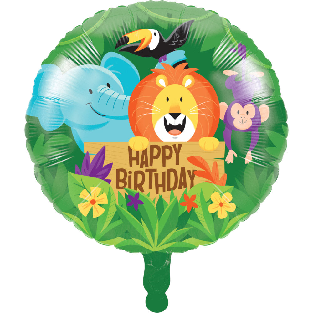 Click to view product details and reviews for Jungle Safari Happy Birthday Foil Balloon.