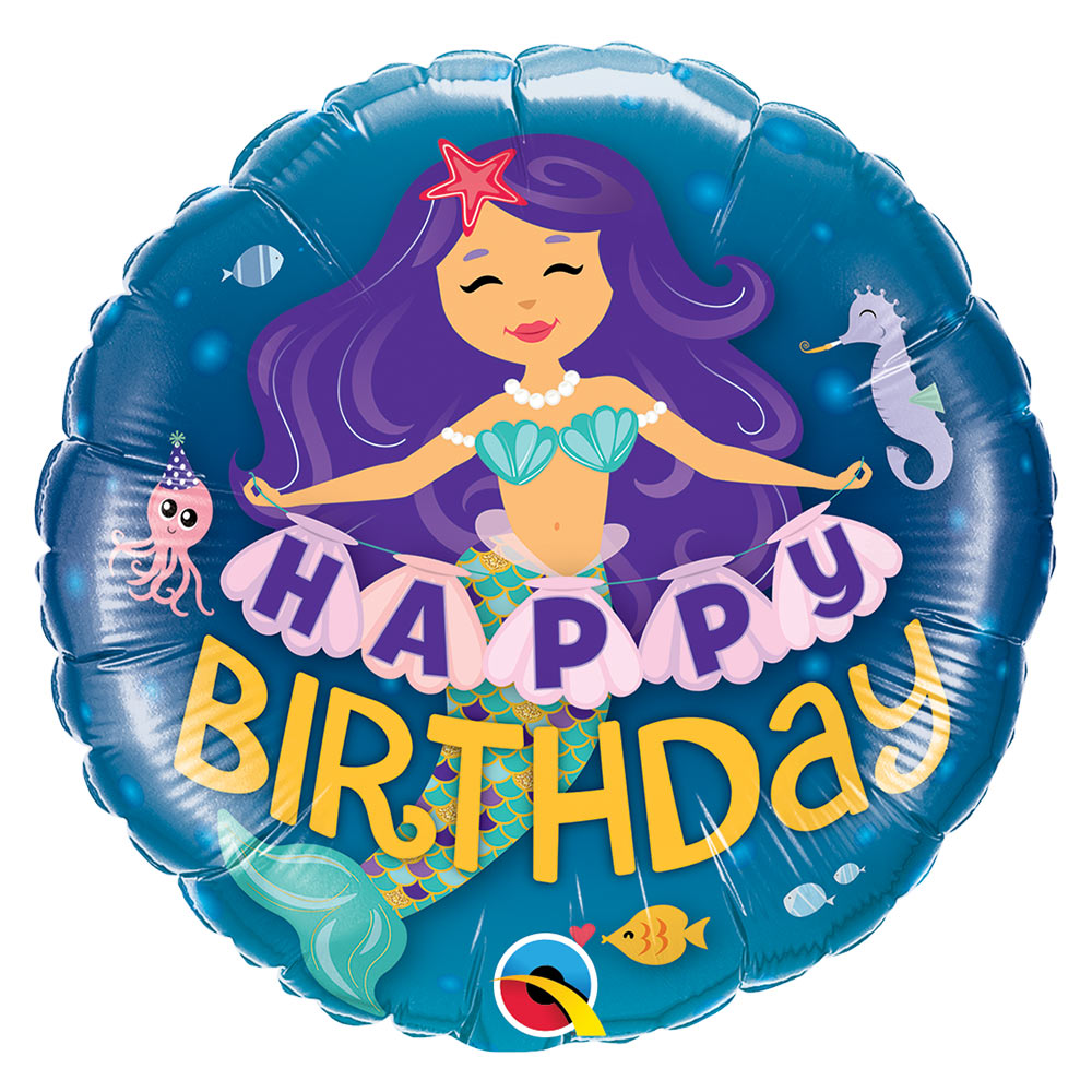 Click to view product details and reviews for Happy Birthday Mermaid Foil Balloon.