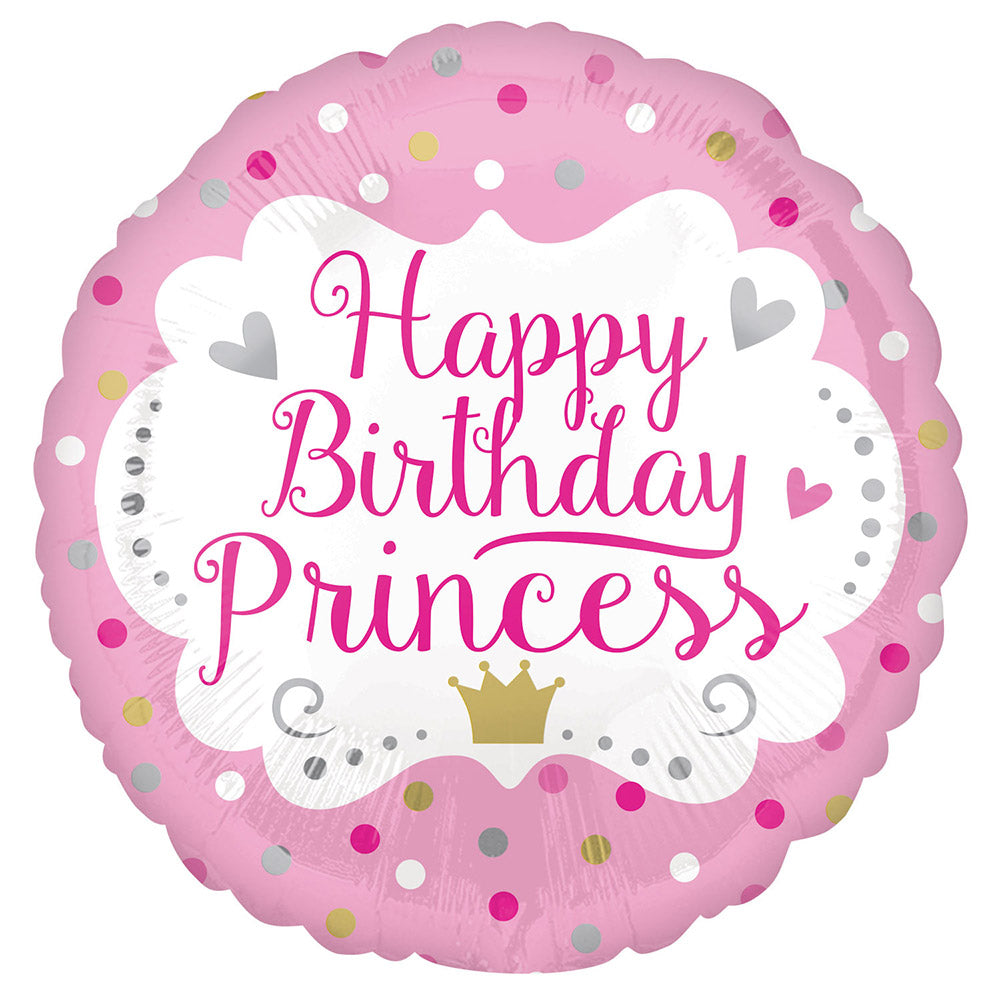 Happy Birthday Princess Foil Balloon