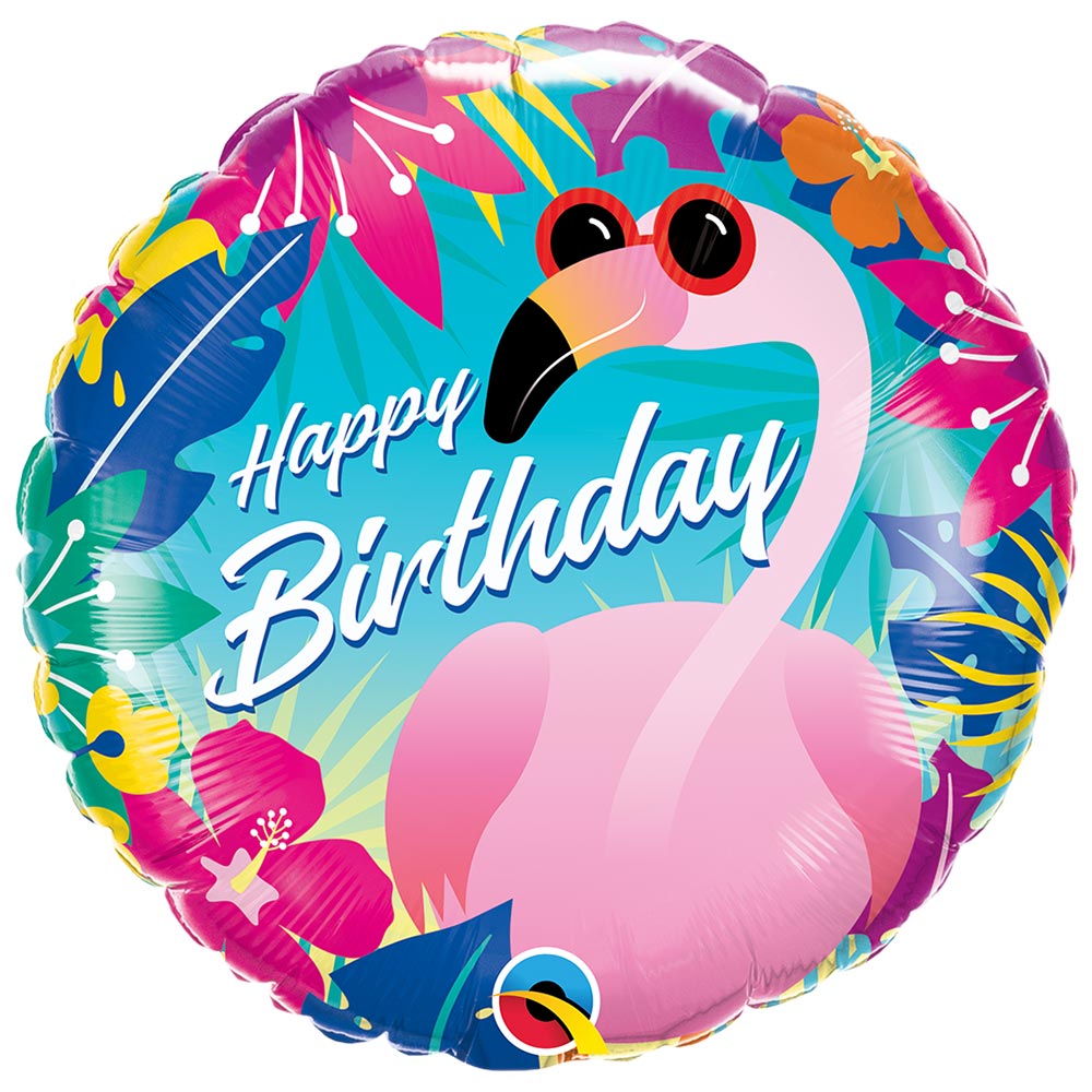 Click to view product details and reviews for Tropical Flamingo Happy Birthday Foil Balloon.