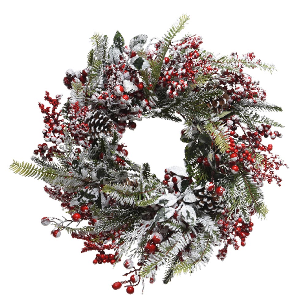 Click to view product details and reviews for Frosted Red Berries Wreath.