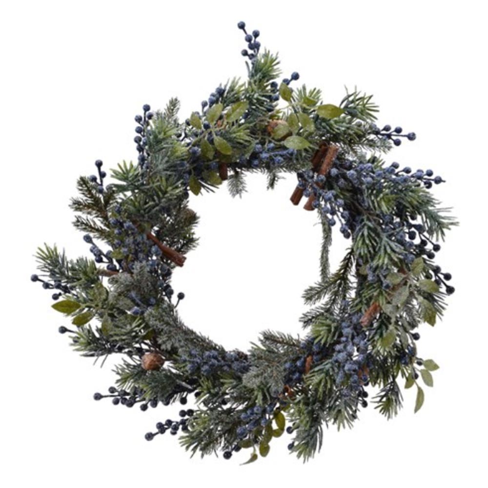 Click to view product details and reviews for Frosted Blue Berries Wreath.