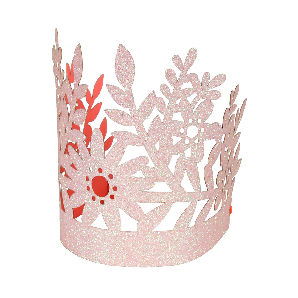 Click to view product details and reviews for Magical Princess Pink Glitter Party Crowns X8.