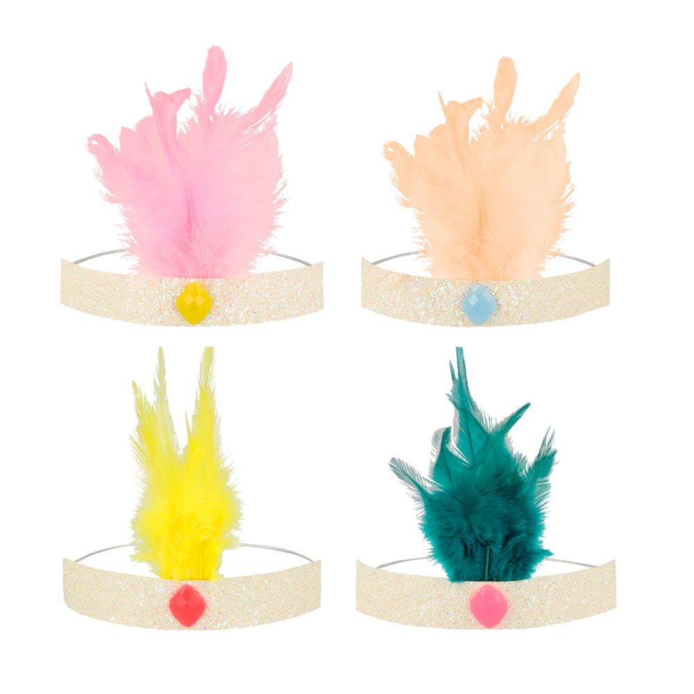 Circus Stallion Feather Crowns X4