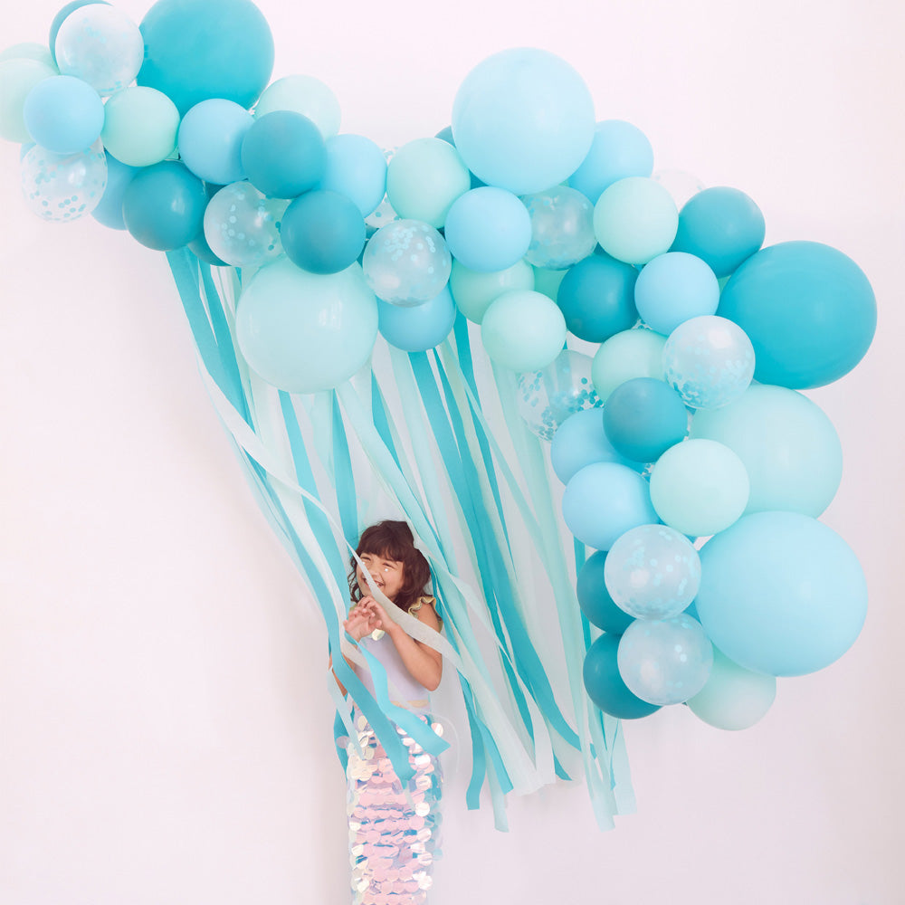 Blue Balloons And Streamers Kit X40