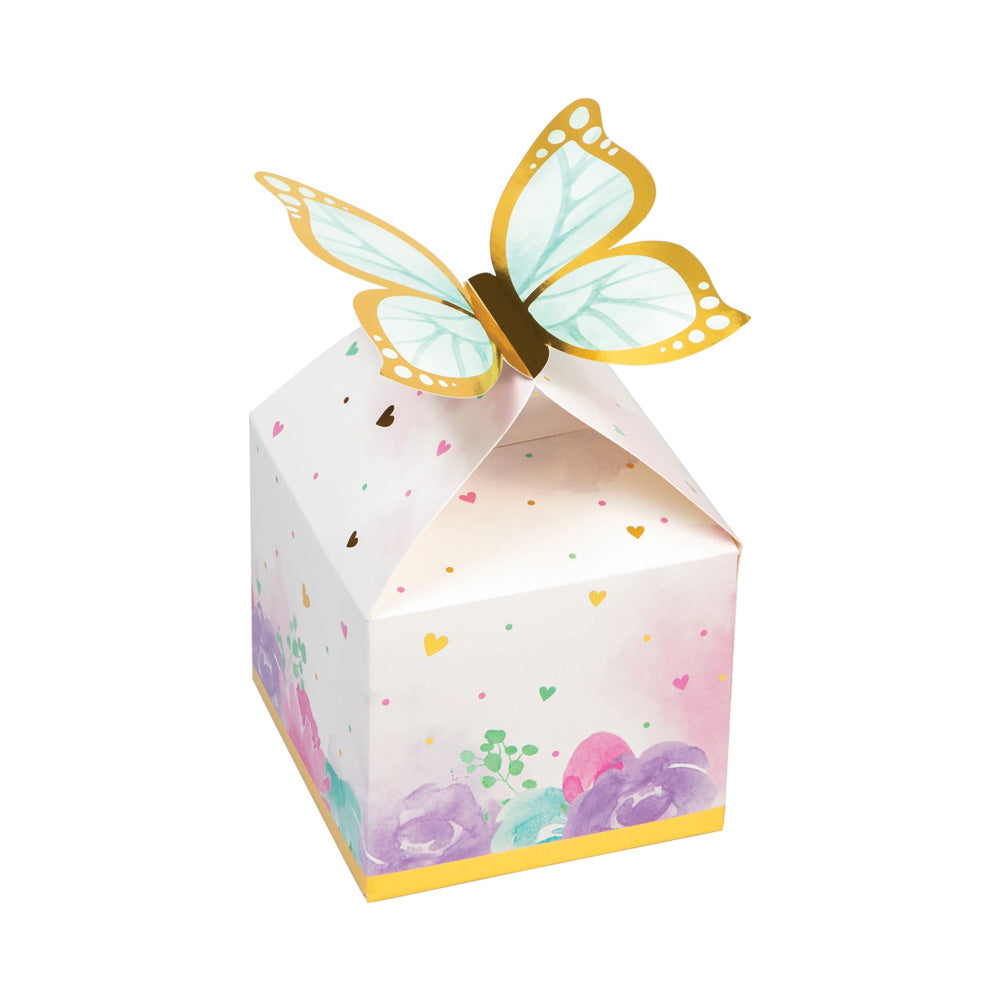 Click to view product details and reviews for Butterfly Shimmer Paper Party Boxes X8.
