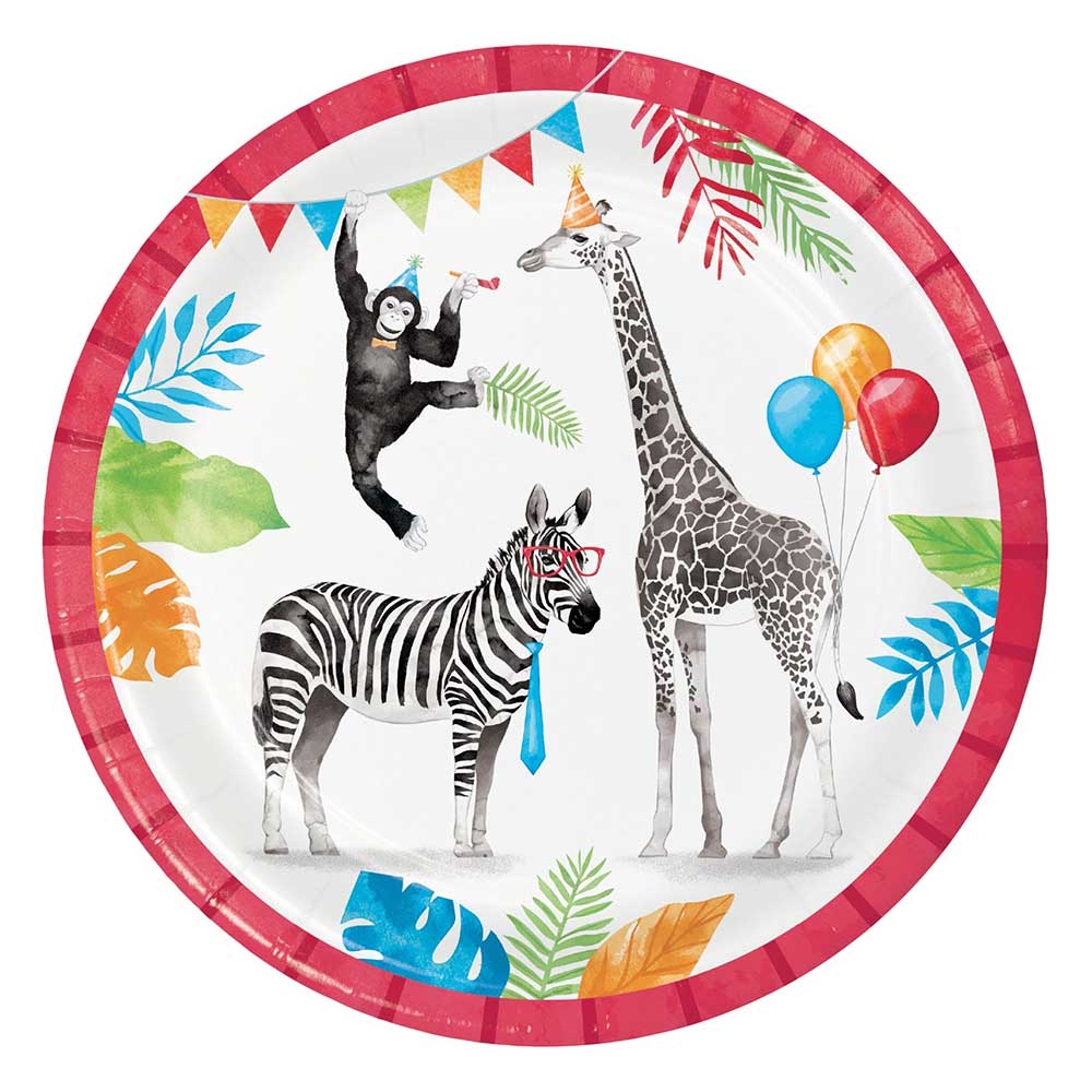 Click to view product details and reviews for Jungle Safari Large Paper Party Plates X8.