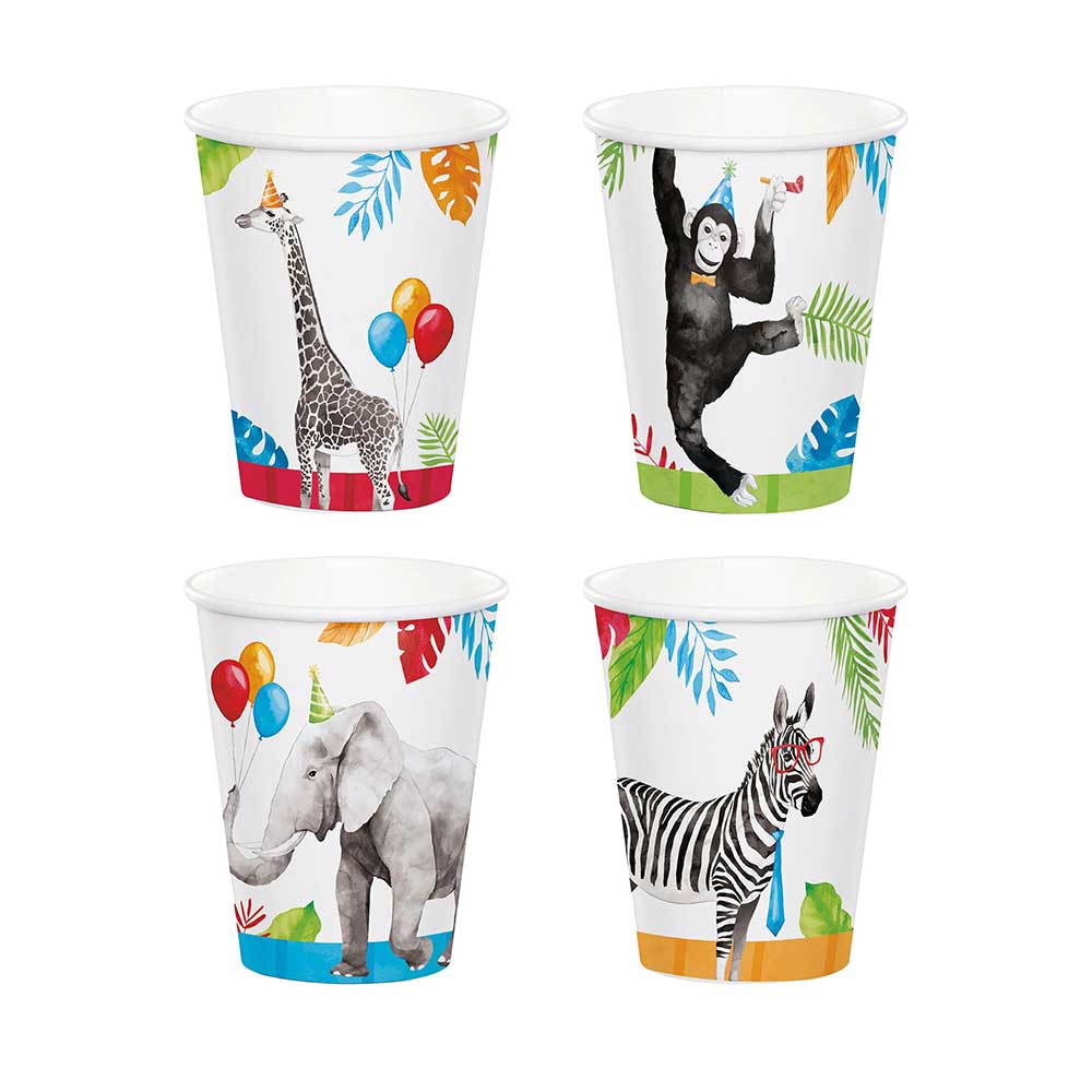 Click to view product details and reviews for Jungle Safari Paper Party Cups X8.