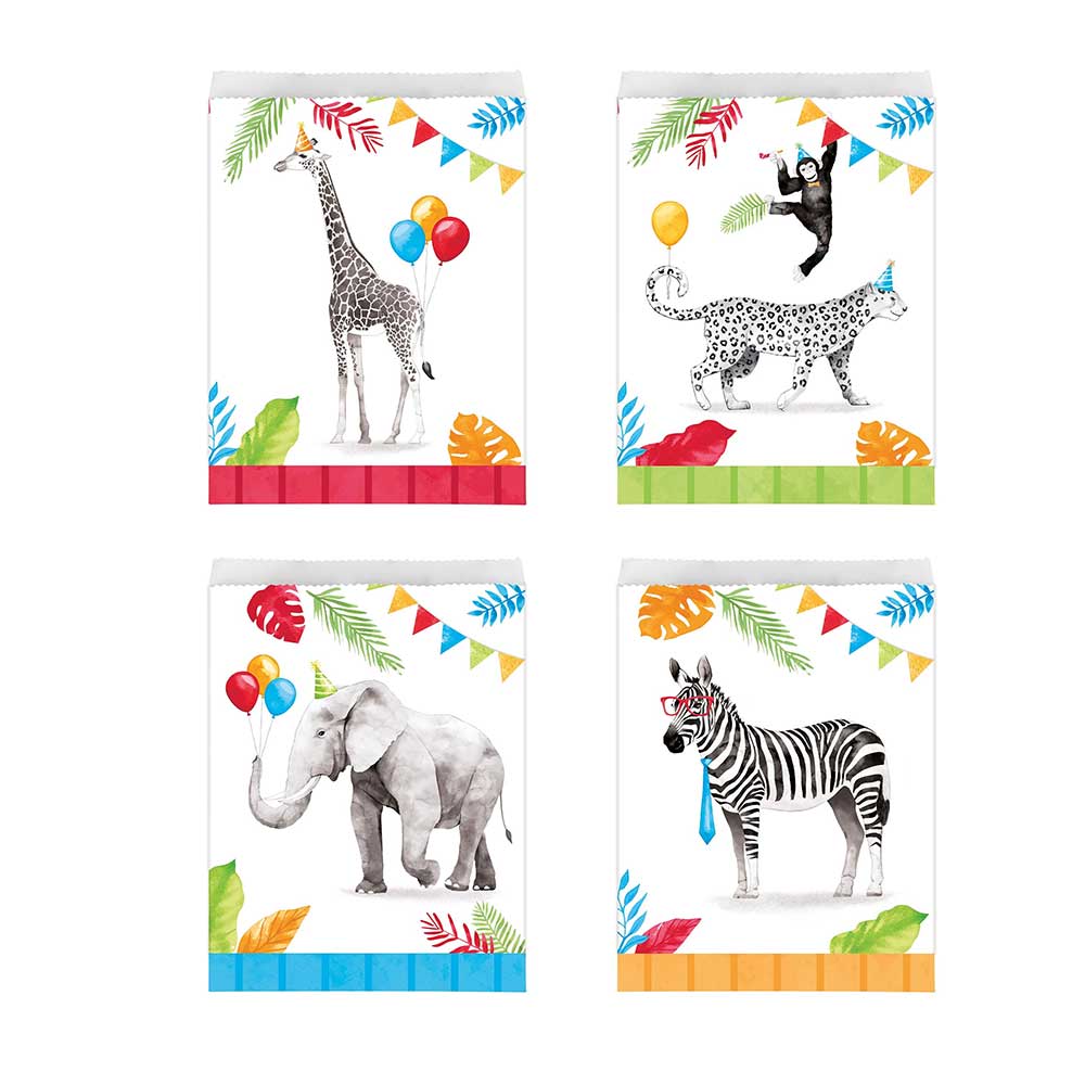 Click to view product details and reviews for Jungle Safari Paper Party Bags X8.