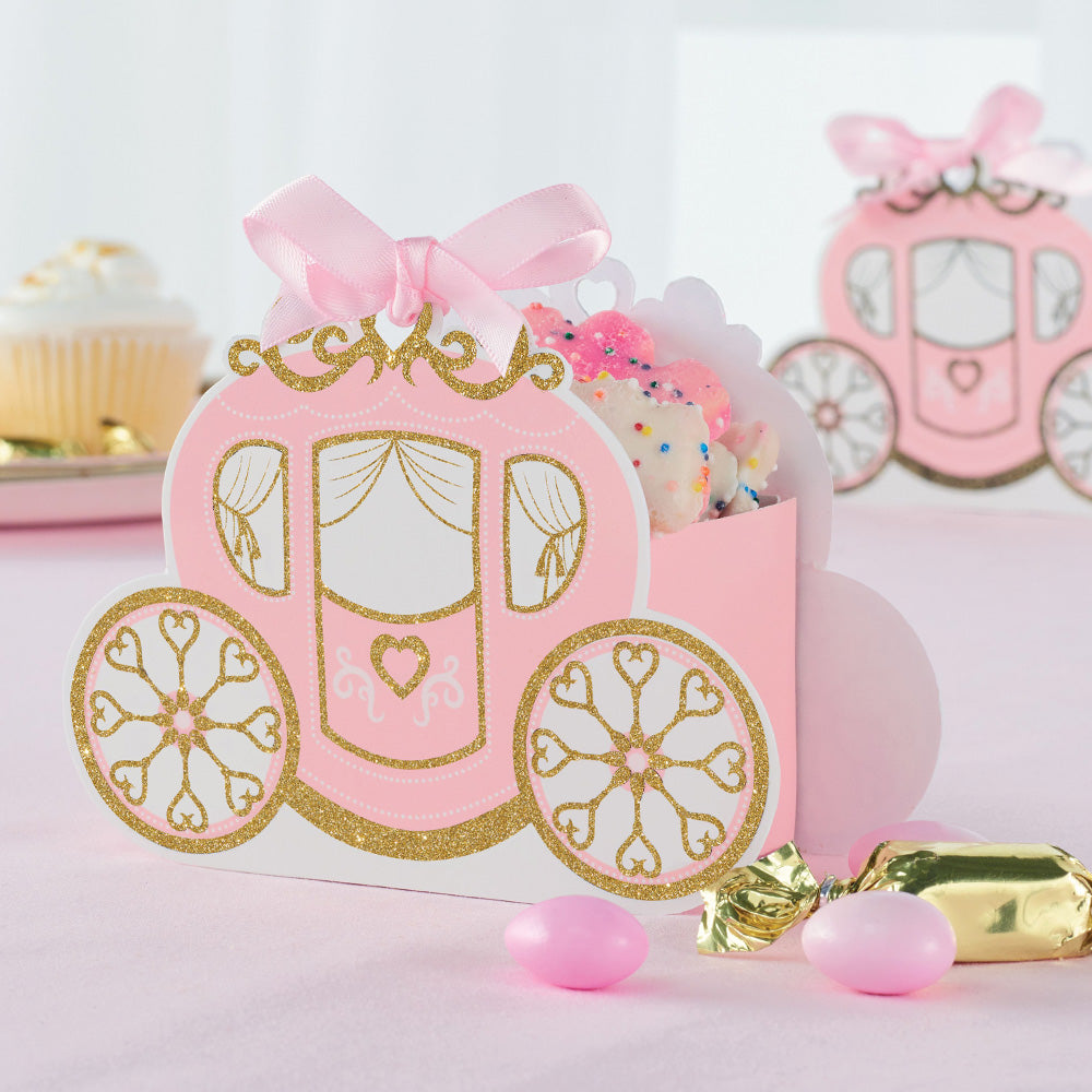 Click to view product details and reviews for Princess Carriage Paper Party Boxes X8.