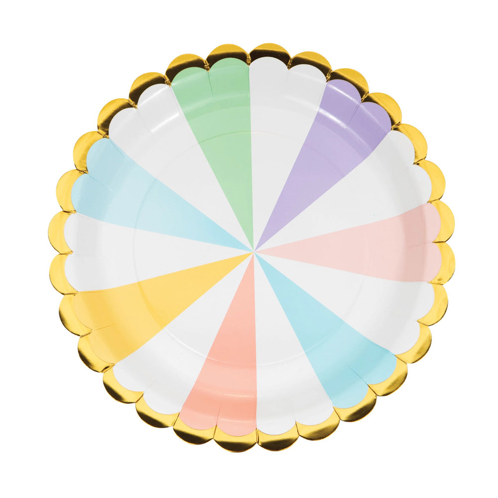 Click to view product details and reviews for Pastel Large Paper Party Plates X8.