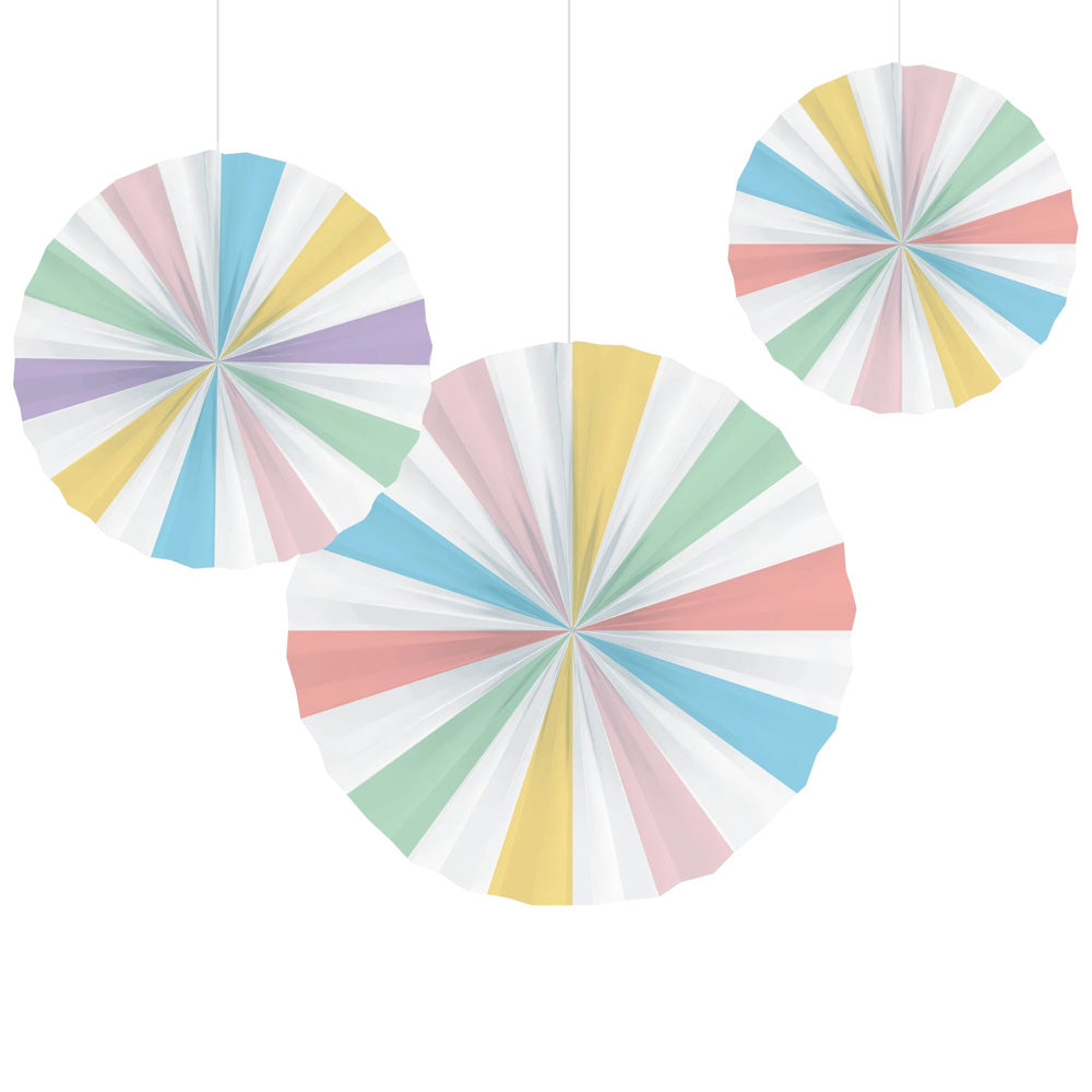 Click to view product details and reviews for Pastel Fan Decorations X3.