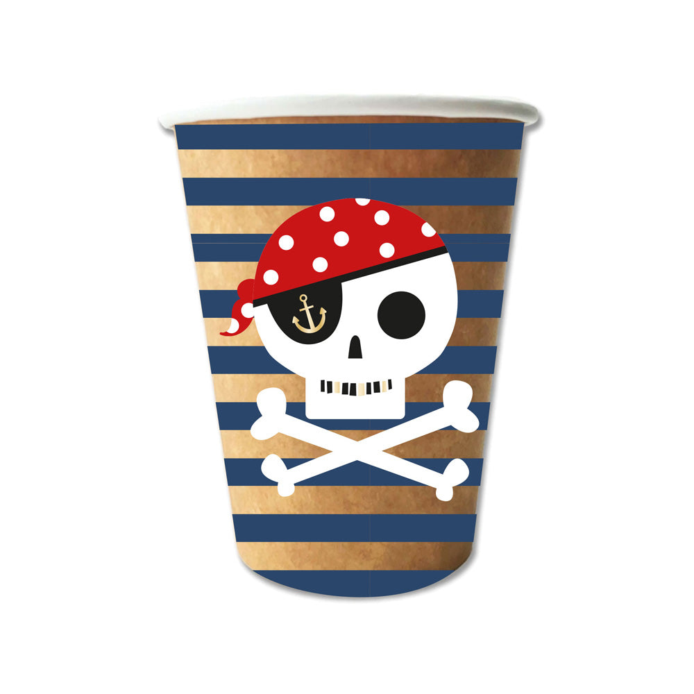 Treasure Island Paper Party Cups X8