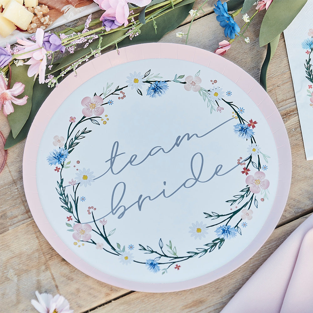 Click to view product details and reviews for Boho Bride Paper Party Plates X8.
