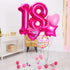 Deluxe Personalised Balloon Bunch - 18th Birthday Pink