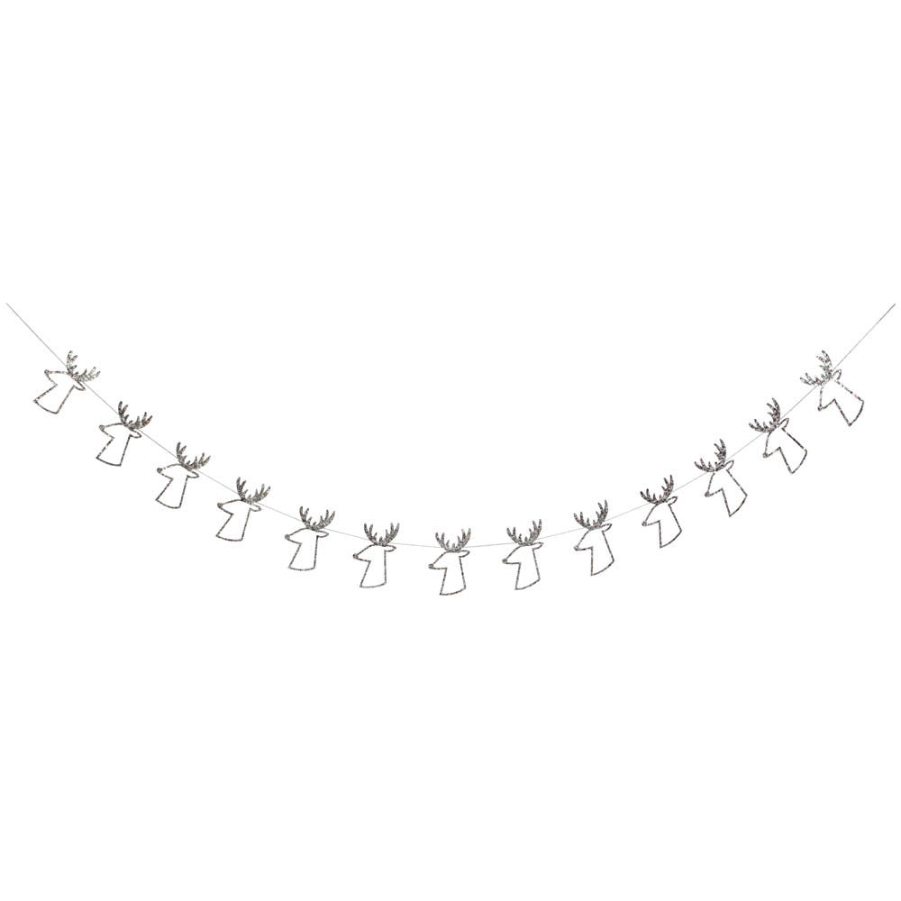 Click to view product details and reviews for Silver Reindeer Mini Garland.